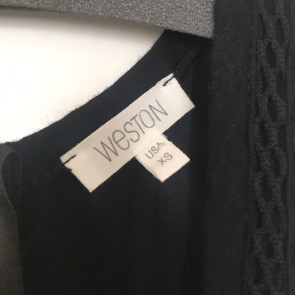 XS Weston Black Mesh Midi Dress - Picture 2 of 5